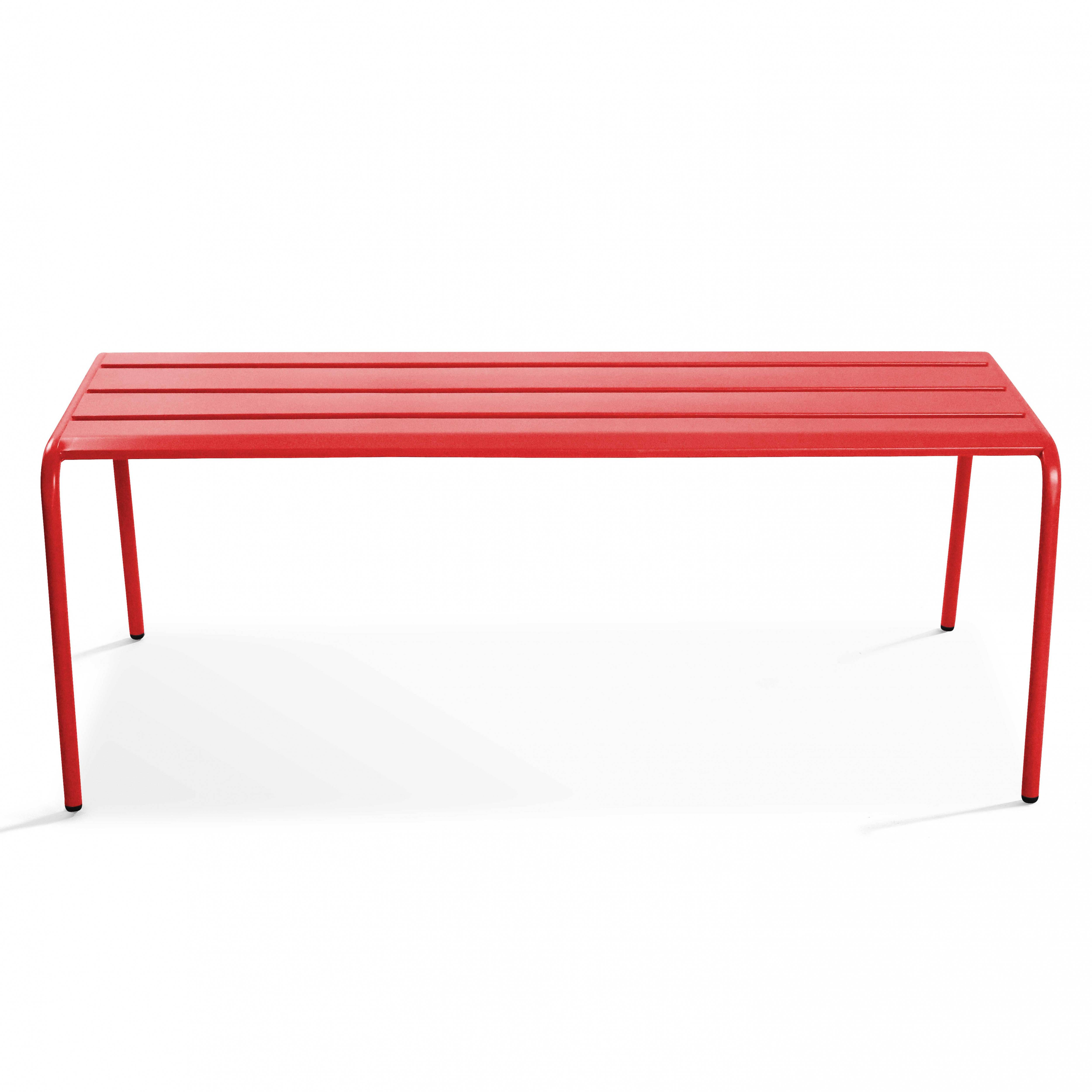 Oviala - Banc de jardin en acier rouge Palavas - Oviala - Image 4