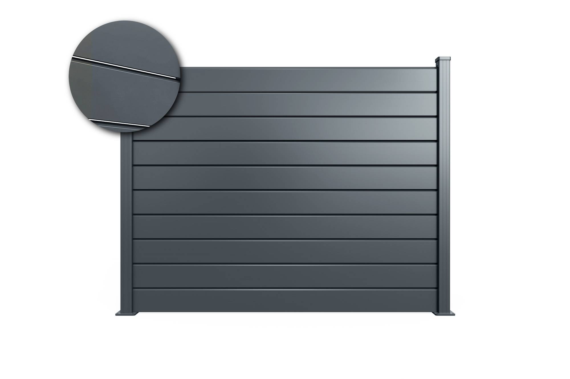 Casanoov Clôture Aluminium Persienne 6 m VANO H.150 cm gris - Image 5
