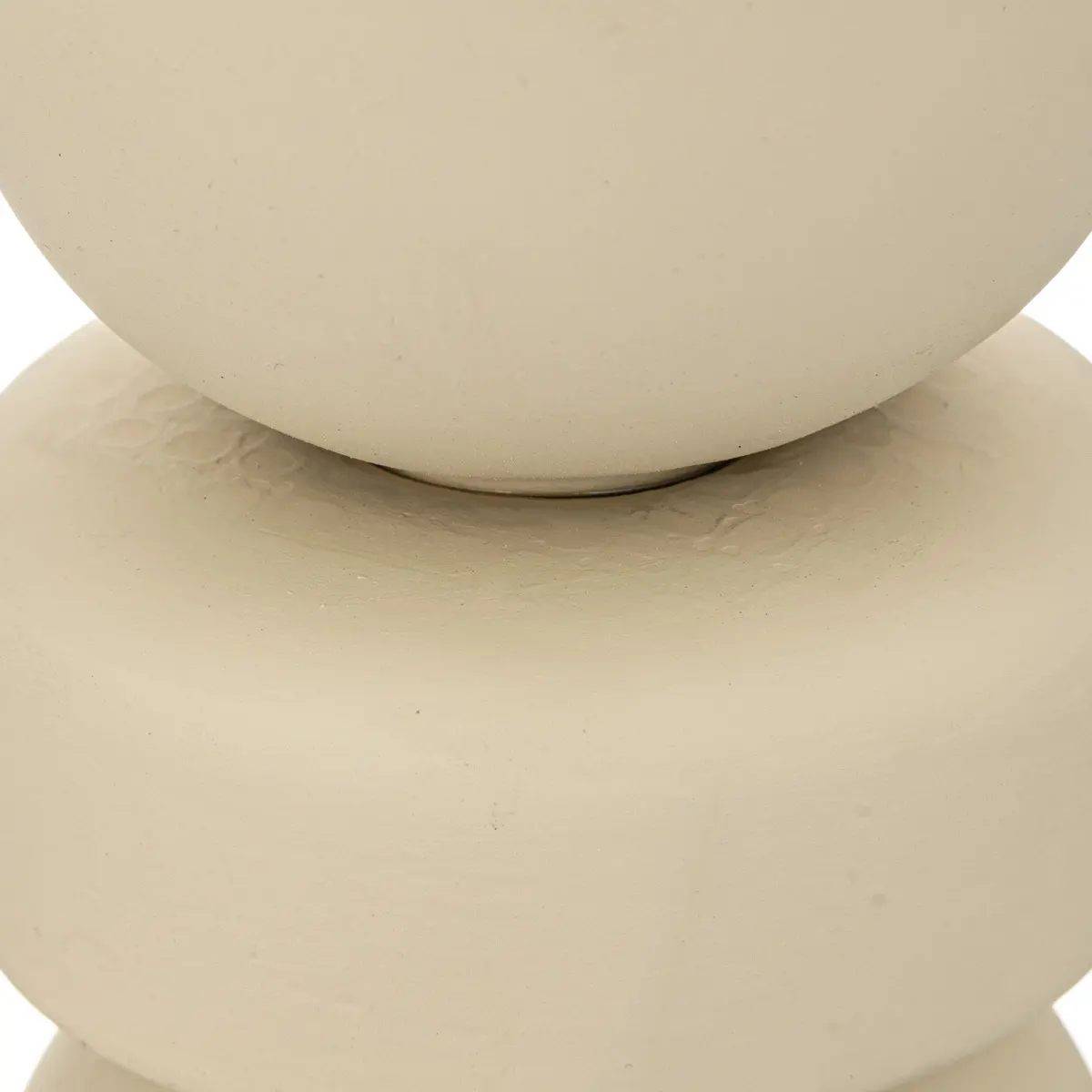 Bougeoir Chandelier en Céramique Beige H 18 cm - Image 3