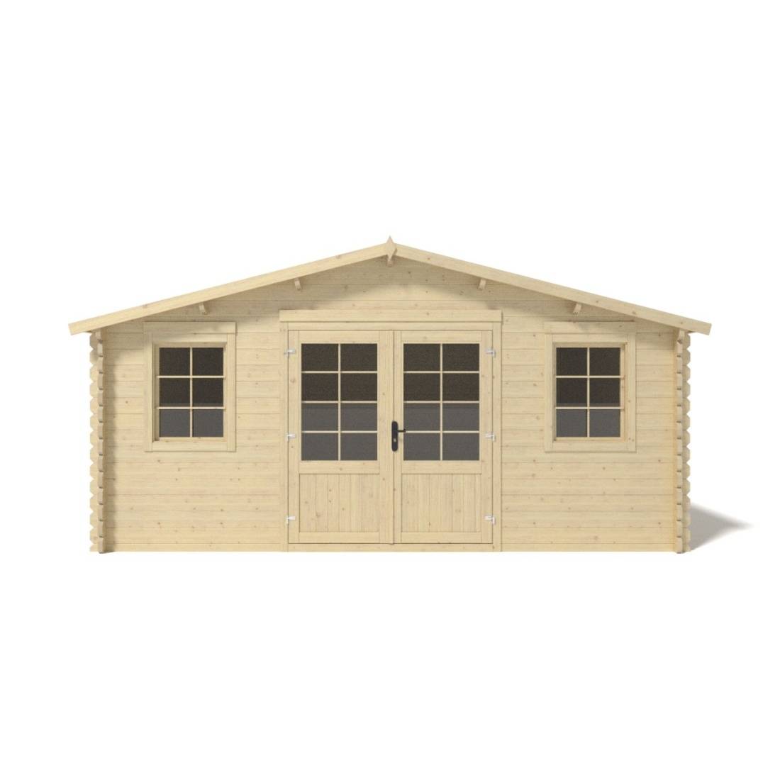 Altanka - Abri de jardin en bois - 25m2 - 5x5m - Ep. 40mm - Couleur: naturel - DOM612 - ALTANKA - Image 8