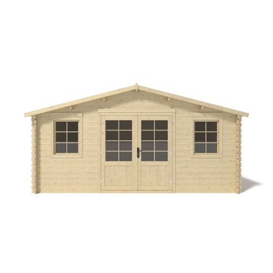 Altanka - Abri de jardin en bois - 25m2 - 5x5m - Ep. 40mm - Couleur: naturel - DOM612 - ALTANKA - Image 8