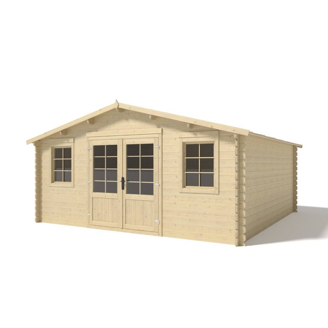 Altanka - Abri de jardin en bois - 25m2 - 5x5m - Ep. 40mm - Couleur: naturel - DOM612 - ALTANKA - Image 1