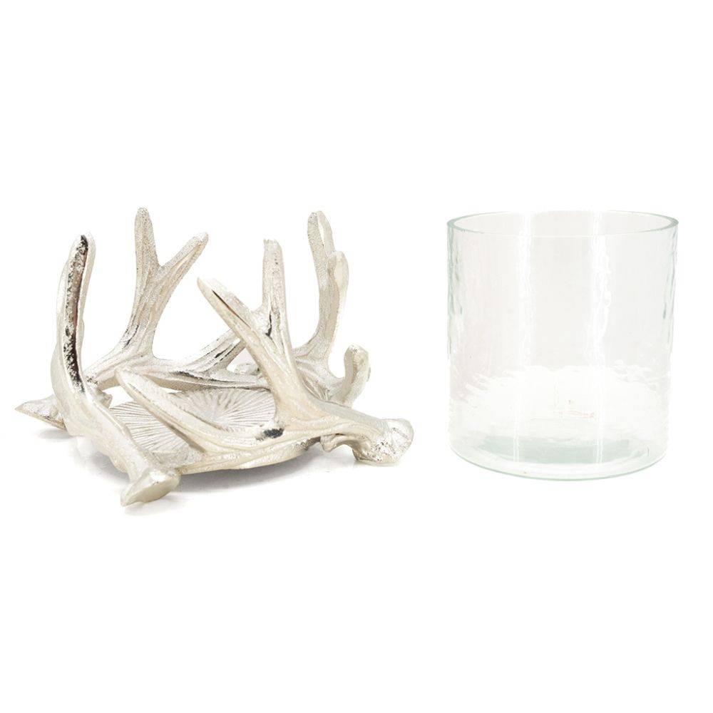 Aubry Gaspard - Photophore bois de cerf en aluminium Diamètre 14cm - Image 4