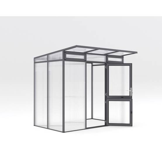 Serre de jardin 3,5m² KGT Santini II - small, Anthracite - Image 1