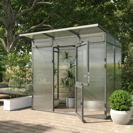 Serre de jardin 3,5m² KGT Santini II - small, Anthracite - Image 2