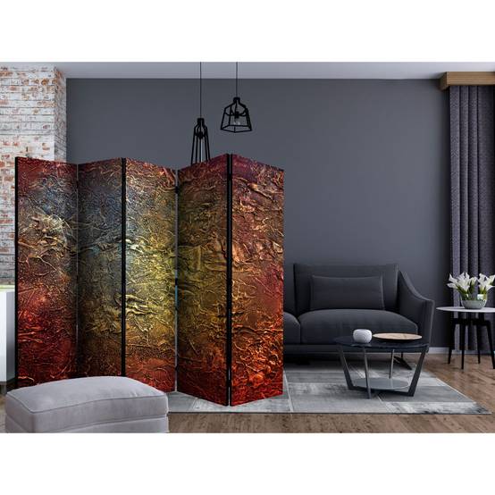 Paravent 5 Volets "Red Gold" 172x225cm - Image 2