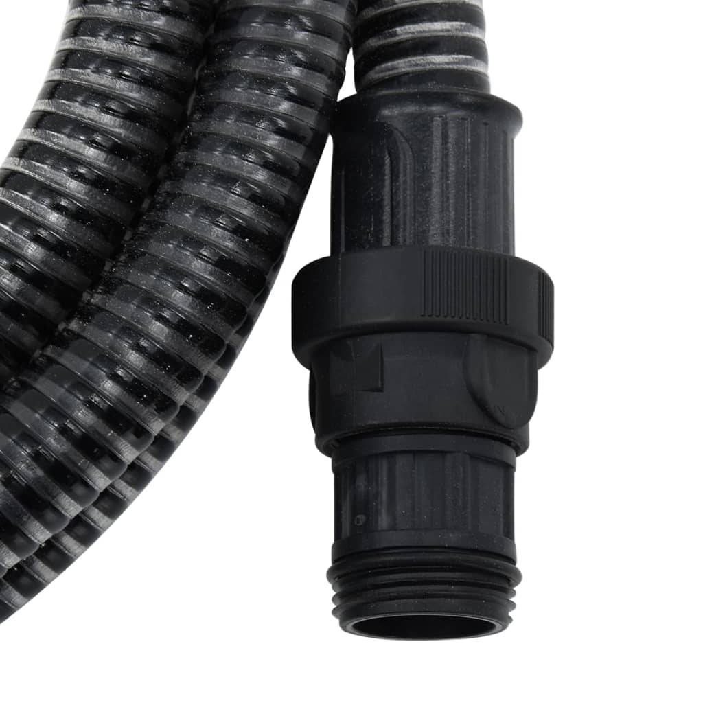 Vidaxl - Tuyau d'aspiration avec raccords en PVC noir 1" 7 m PVC vidaXL 151077 - Image 3