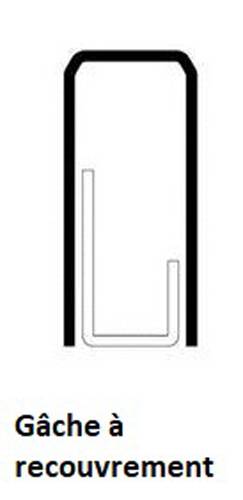 Gâche en applique à recouvrement réglable 9 à 20mm pour carénées EXCLUSIVE gauche blanc - VACHETTE - 14709000 - Image 2