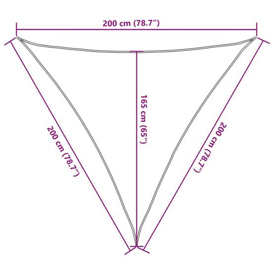Voile d'ombrage polyester oxford crème 2 x 2 x 2 m - PANGIVO - Image 10