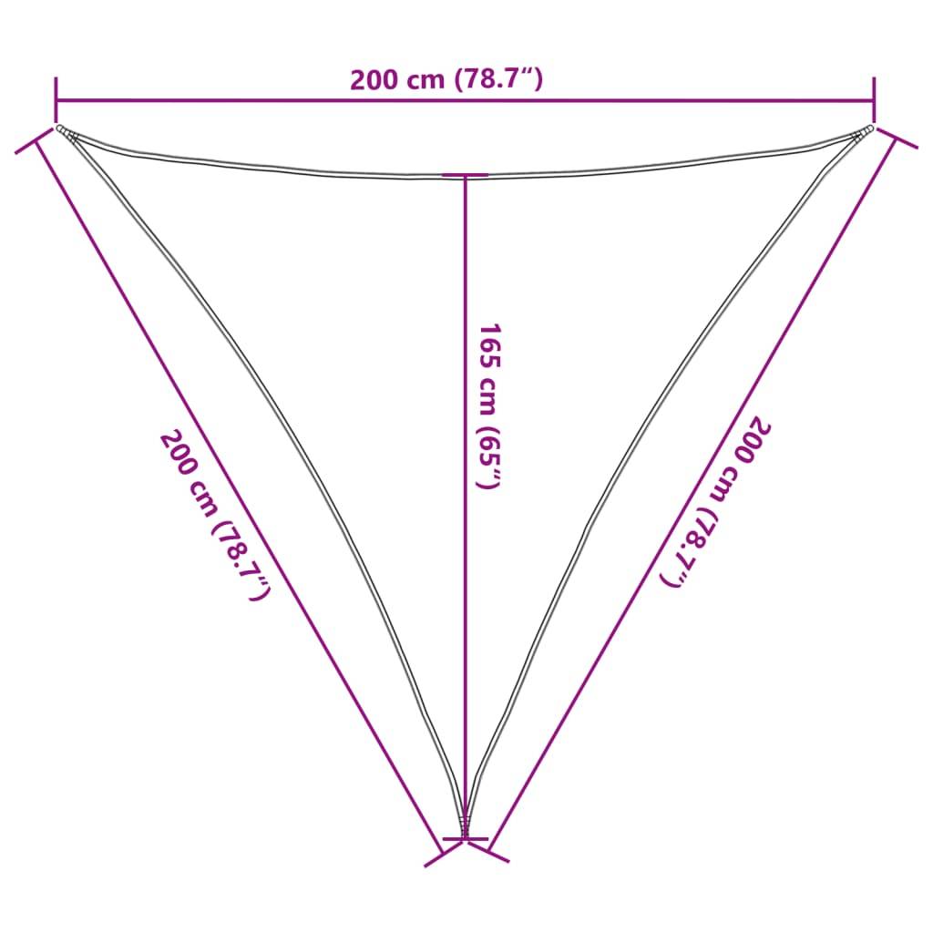 Voile d'ombrage polyester oxford crème 2 x 2 x 2 m - PANGIVO - Image 10