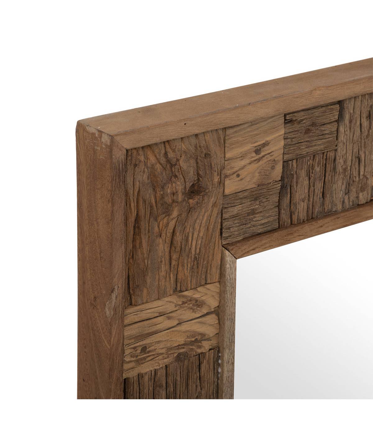 Grand Miroir mural en Bois d'Acacia 70 x 115 cm - Image 2