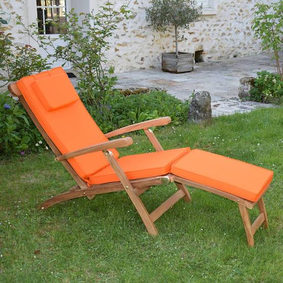 Matelas Orange pour Chaise longue - TECK'Attitude - Image 4