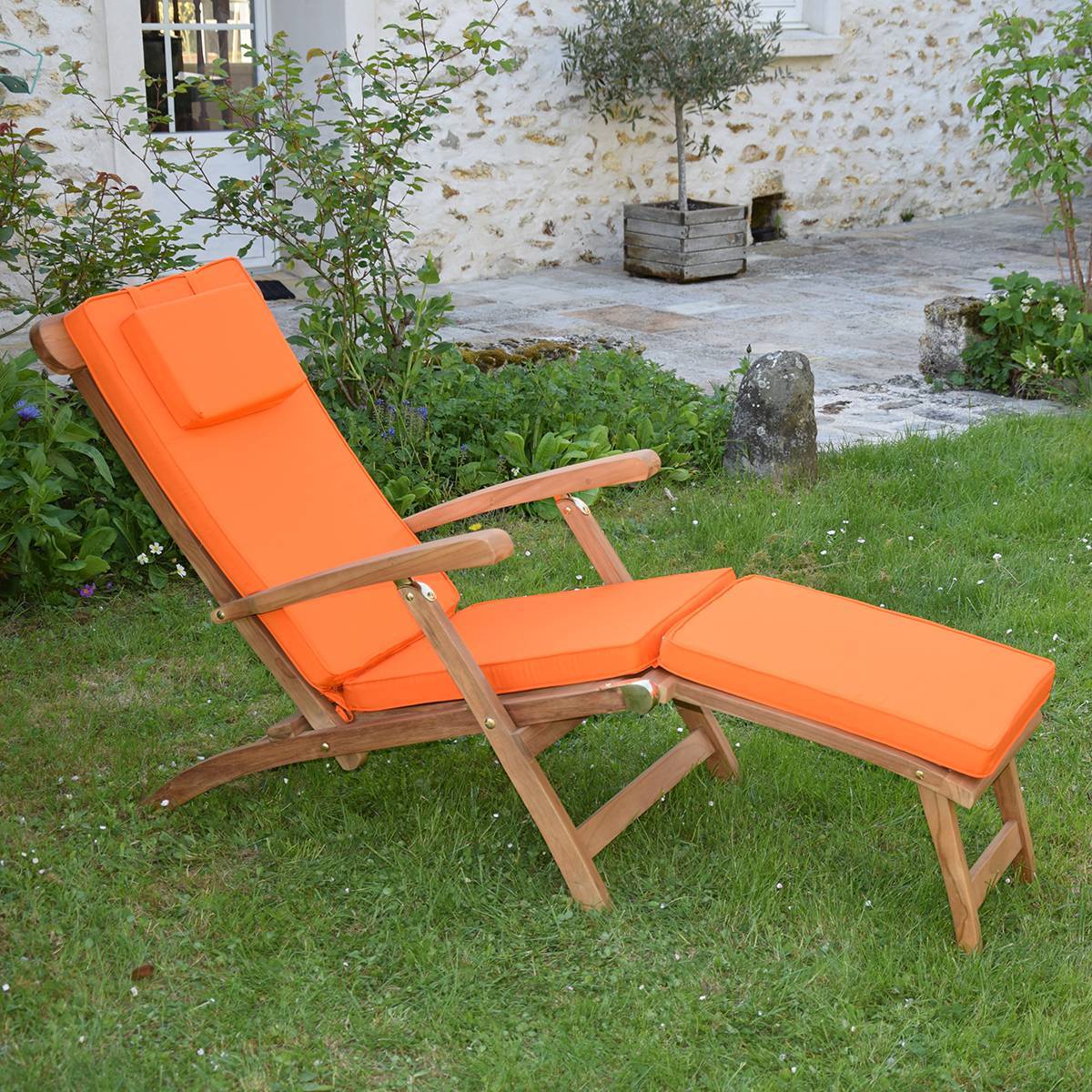 Matelas Orange pour Chaise longue - TECK'Attitude - Image 4