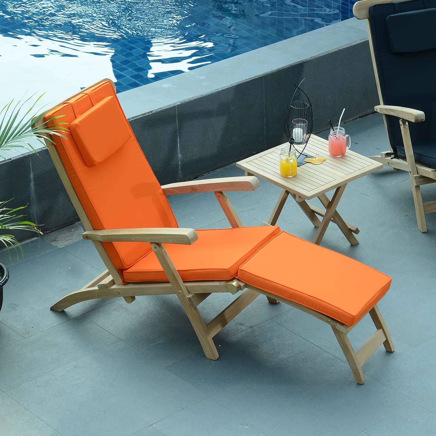Matelas Orange pour Chaise longue - TECK'Attitude - Image 2