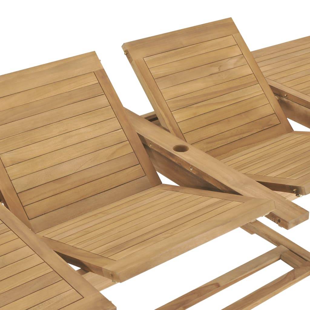 PANGIVO - Table extensible de jardin Teck solide 180-280 x 100 x 75 cm - PANGIVO - Image 6
