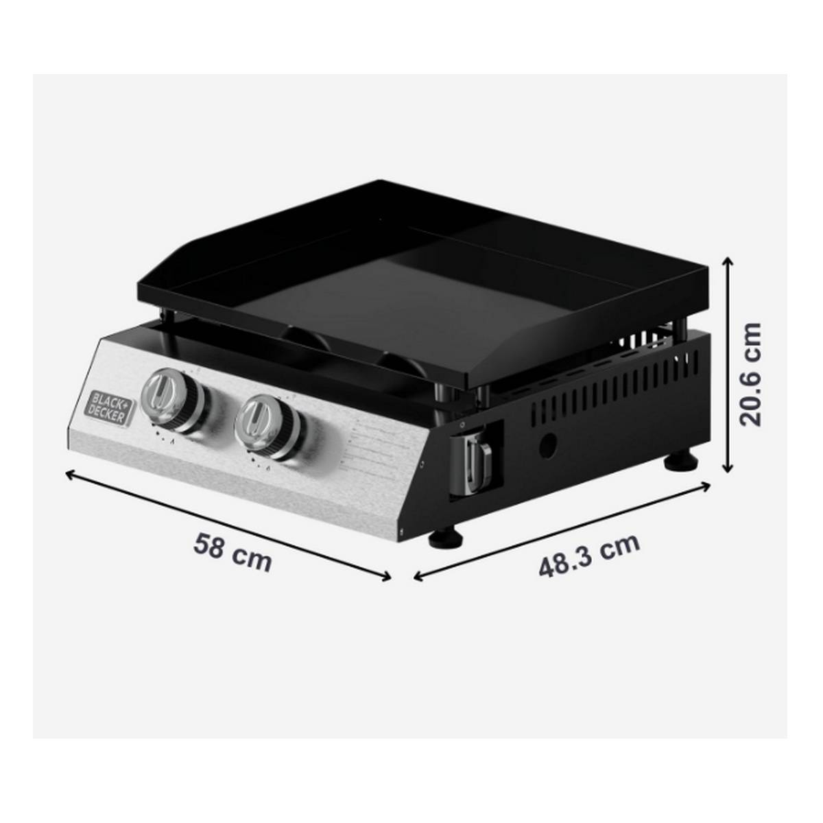 Black & Decker - Plancha gaz 4900w plaque acier 45×36cm BXOP4900F Black+decker - Image 7