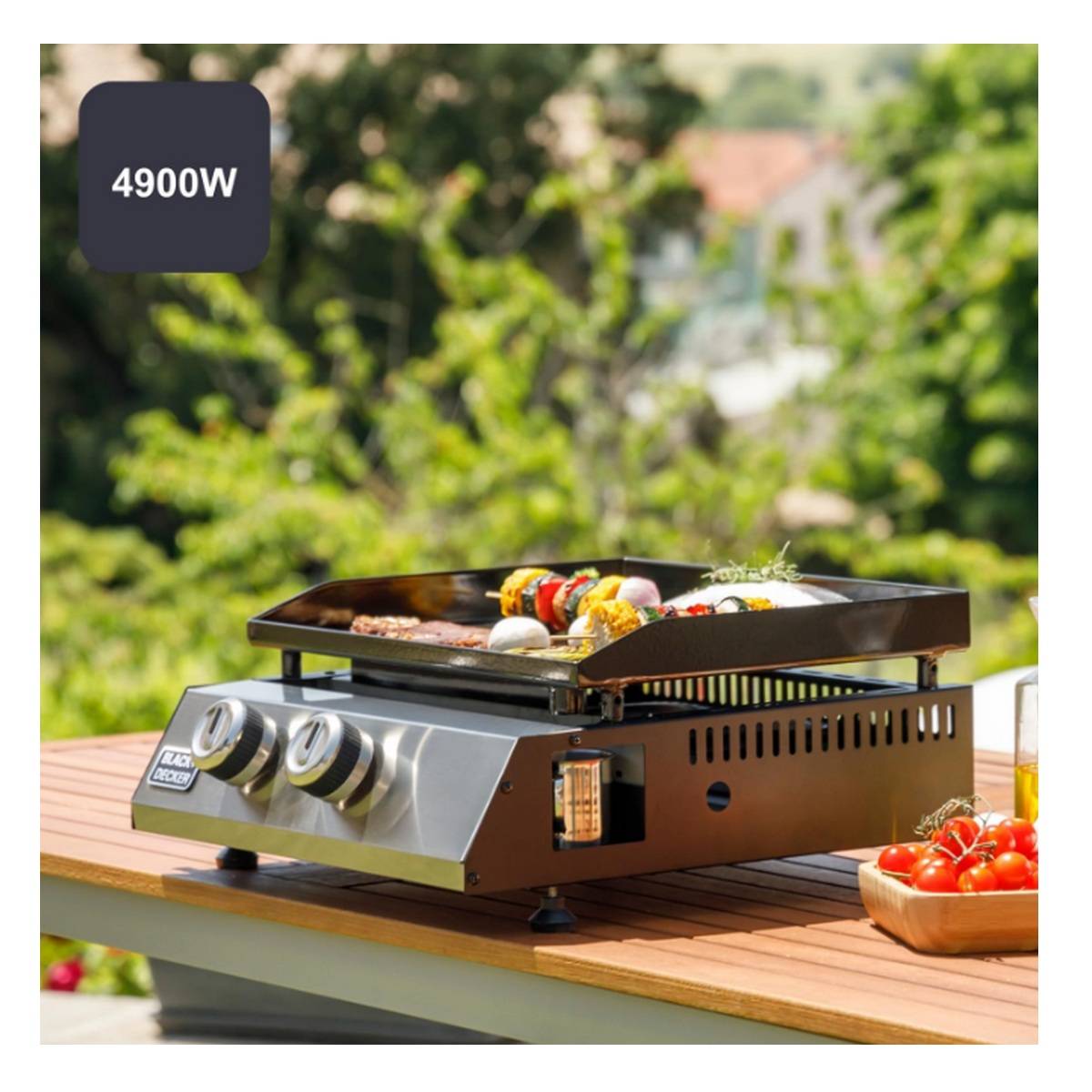 Black & Decker - Plancha gaz 4900w plaque acier 45×36cm BXOP4900F Black+decker - Image 2