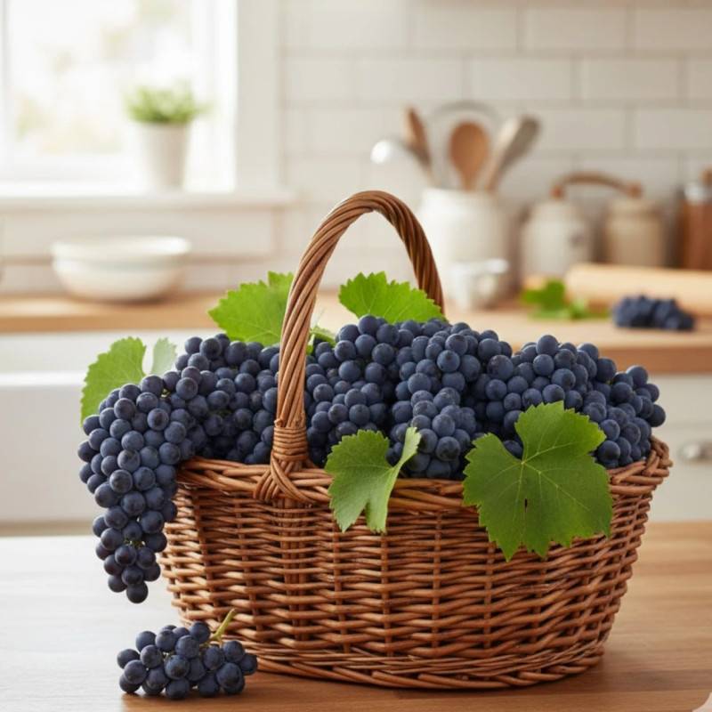 Vigne fraise Isabella, Vigne de table - Pot de 1,5L - Tuteur bambou 30/60 cm - Image 3