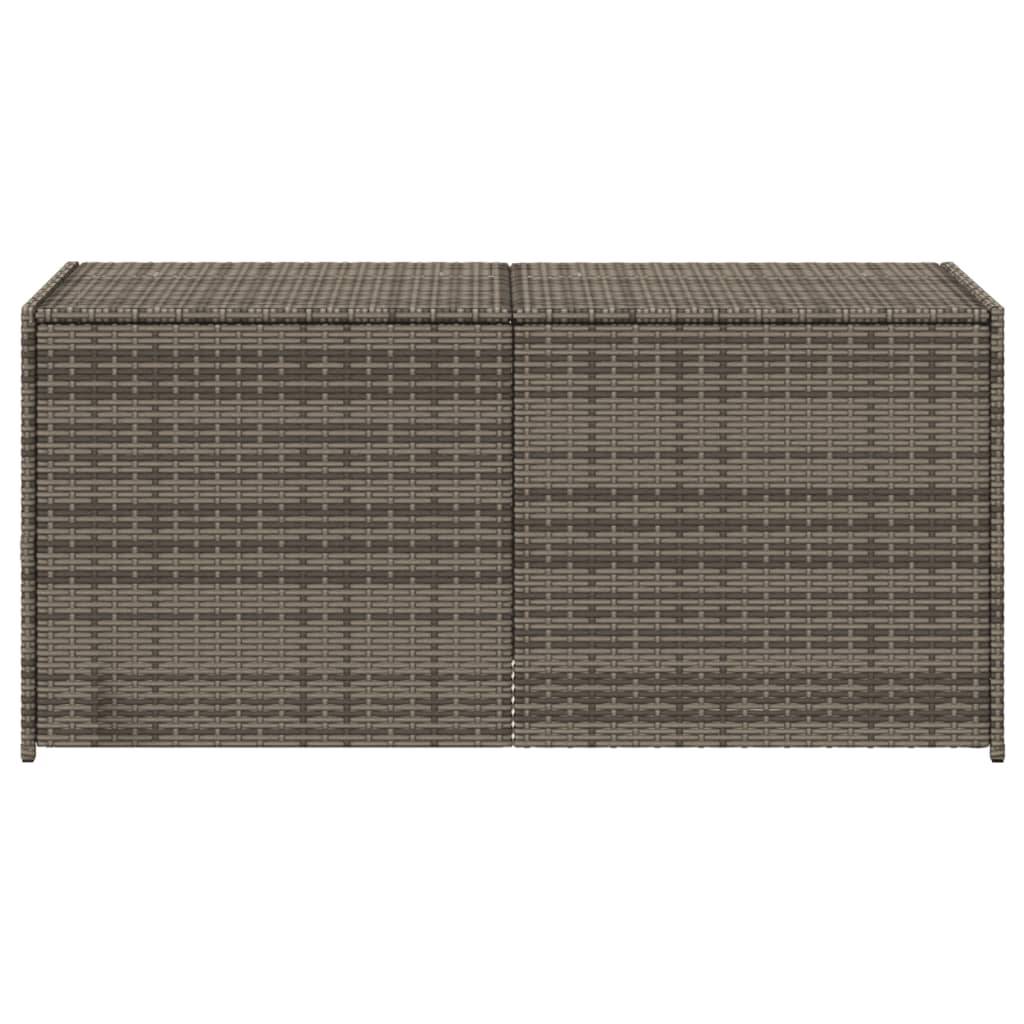 Coffre de rangement - Boîte de rangement extérieure - Coffre de jardin gris 283L résine tressée - Image 4