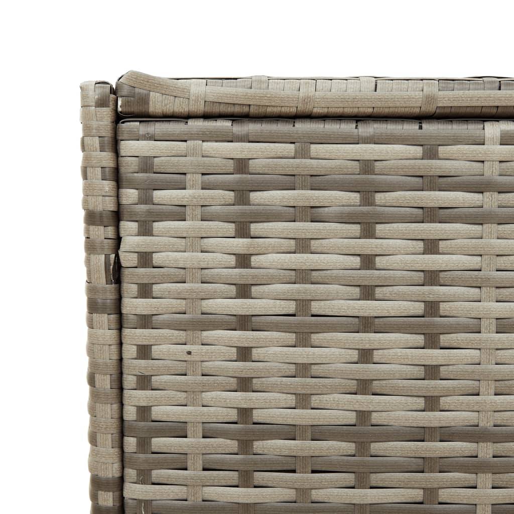 Coffre de rangement - Boîte de rangement extérieure - Coffre de jardin gris 283L résine tressée - Image 9
