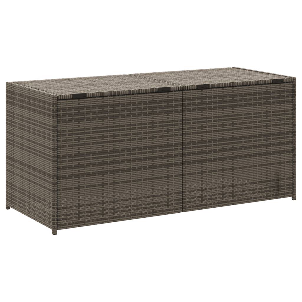 Coffre de rangement - Boîte de rangement extérieure - Coffre de jardin gris 283L résine tressée - Image 6