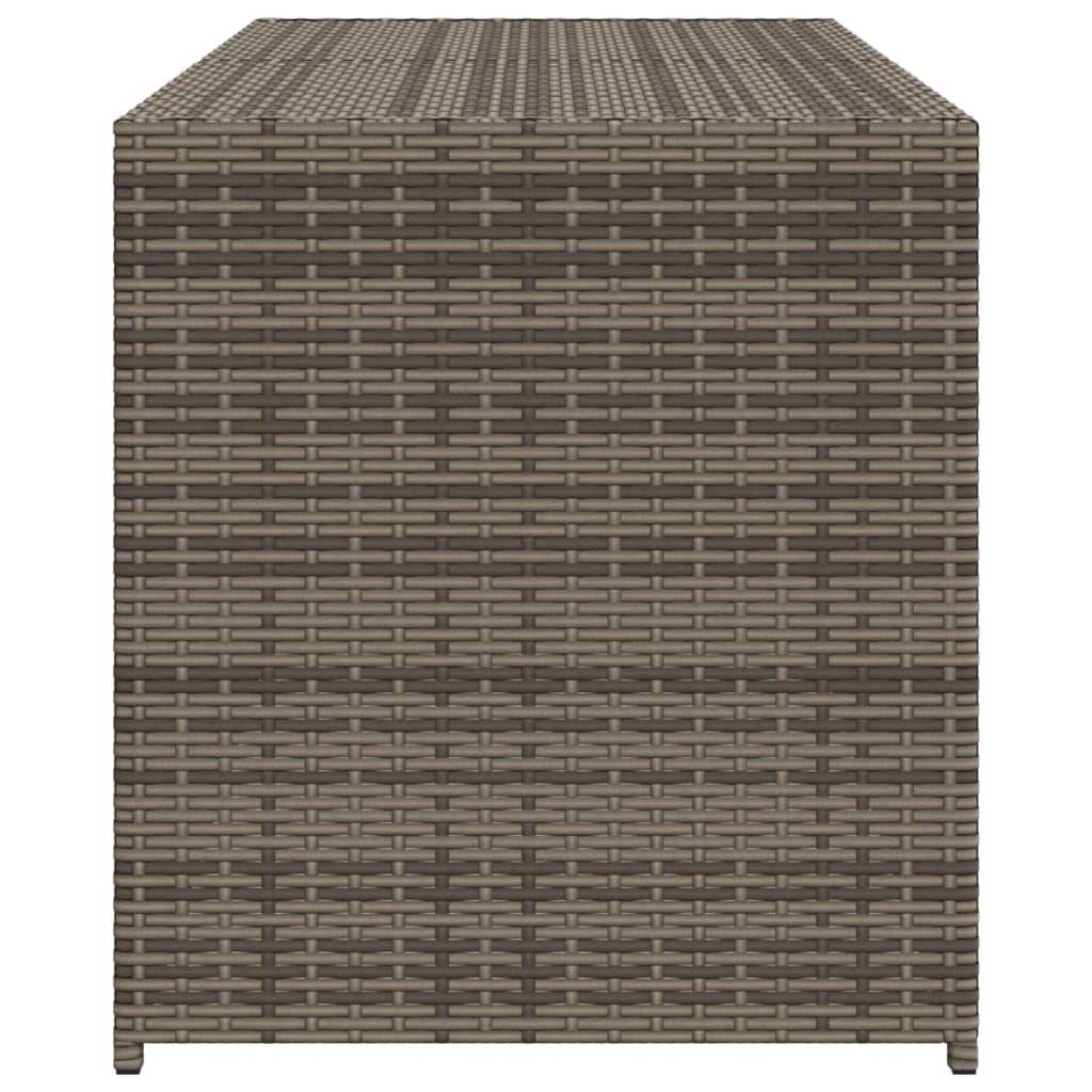 Coffre de rangement - Boîte de rangement extérieure - Coffre de jardin gris 283L résine tressée - Image 5