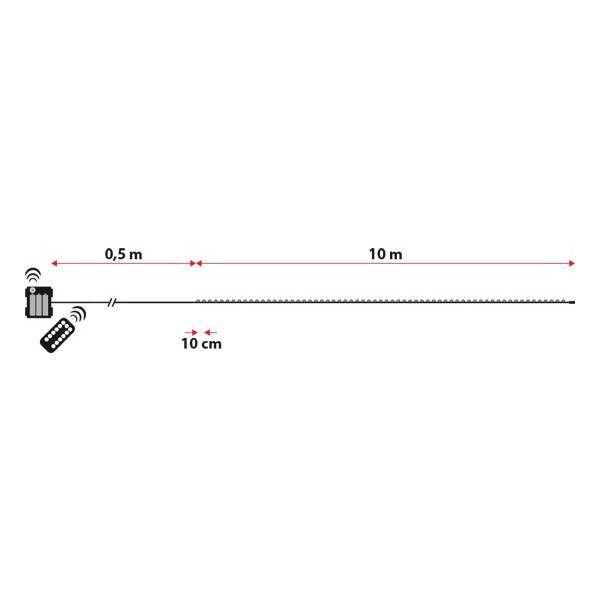 Lotti - Guirlande piles 10M 100 micro led bland froid dimmable animée télécommande extérieur Lotti - Image 4