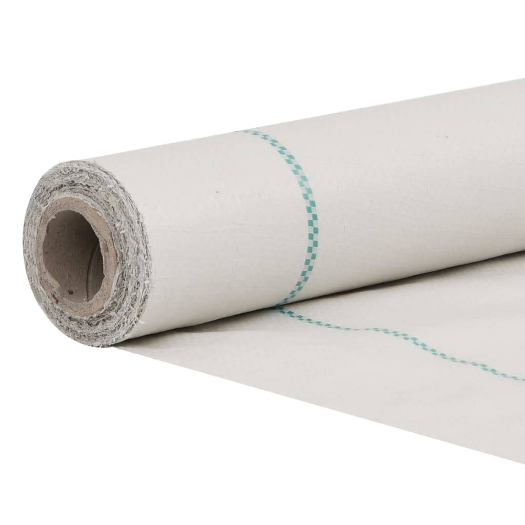 Toile de paillage Polypropylène Jardin Potager Anti-repousse mauvaises herbes 1x150m Blanc - ComfortXL Outdoor Living - Image 4