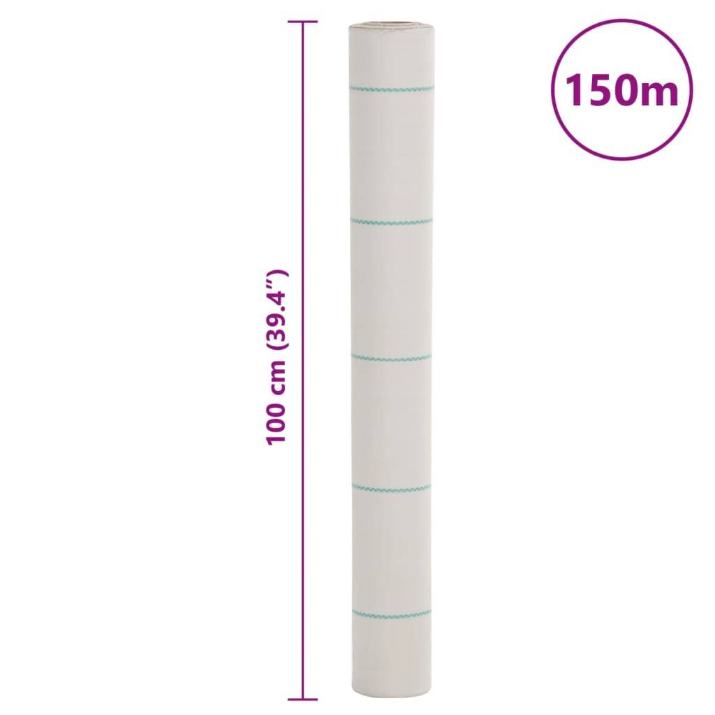 Toile de paillage Polypropylène Jardin Potager Anti-repousse mauvaises herbes 1x150m Blanc - ComfortXL Outdoor Living - Image 8