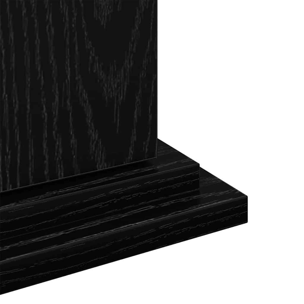 Meuble Porte-Plante avec Rangement Bois d'Ingénierie pour Salon et Jardin Chêne Noir 90 cm – ComfortXL Outdoor Living - Image 9