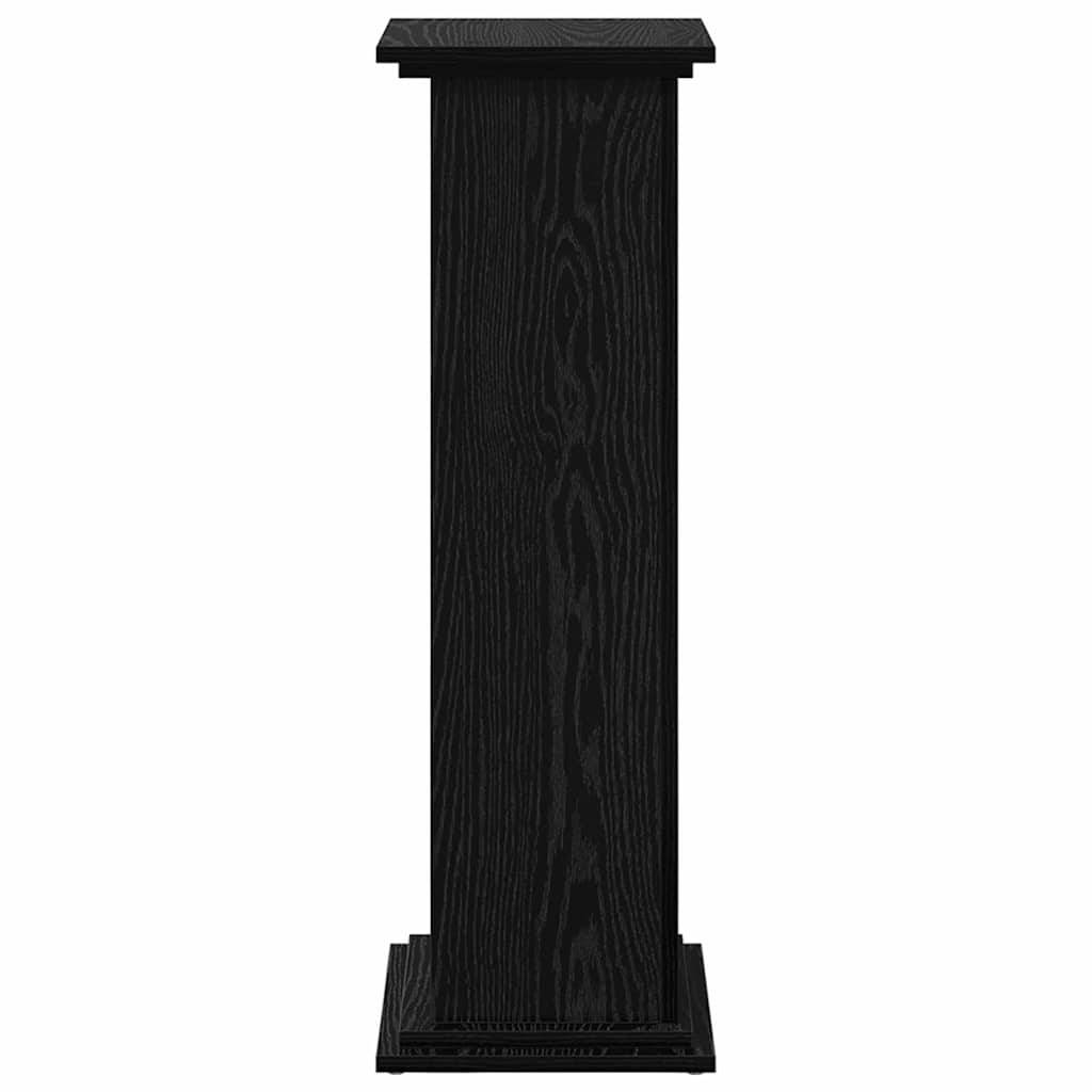 Meuble Porte-Plante avec Rangement Bois d'Ingénierie pour Salon et Jardin Chêne Noir 90 cm – ComfortXL Outdoor Living - Image 6
