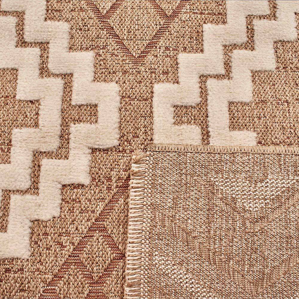 Jardindeco - Tapis intérieur extérieur aspect jute terracotta Tijuana 9054 180 x 67 cm - Image 3