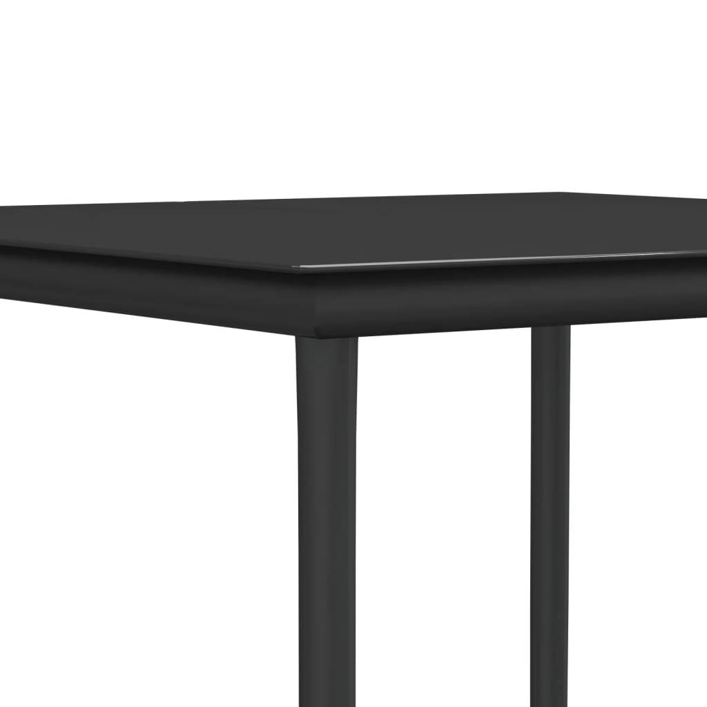 ComfortXL - Set bistrot de jardin 2 personnes résine tressée table verre pour balcon Noir – ComfortXL Outdoor Living - Image 8
