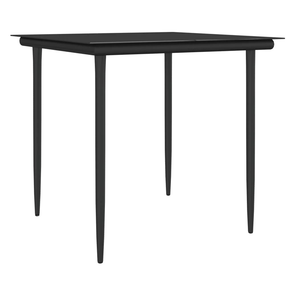 ComfortXL - Set bistrot de jardin 2 personnes résine tressée table verre pour balcon Noir – ComfortXL Outdoor Living - Image 6