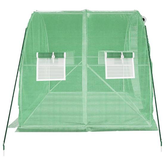 Serre de jardin 6m² - Serre de culture avec cadre en acier vert 3x2x2 m MP708 MAISON CHIC - Image 5