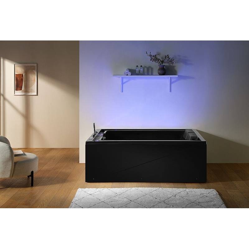 Baignoire balnéo VICTORIA BLACK 2 places 192x142 - DROITE - Image 8