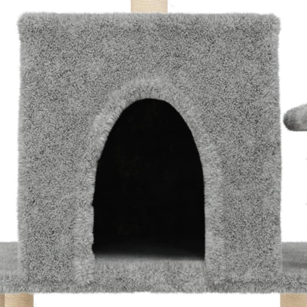 Vidaxl - Arbre à chat avec griffoirs en sisal gris clair 122 cm vidaXL 172089 - Image 4