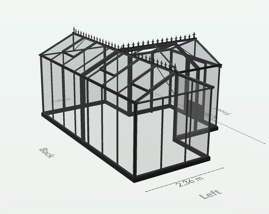 15m² - Serre en verre trempé - Euro T Classic - Laquée - 15m² - vert jonc - L'atelier Des Serres - Image 6