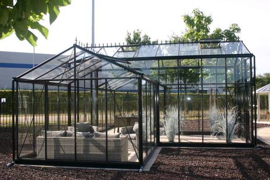 15m² - Serre en verre trempé - Euro T Classic - Laquée - 15m² - vert jonc - L'atelier Des Serres - Image 4