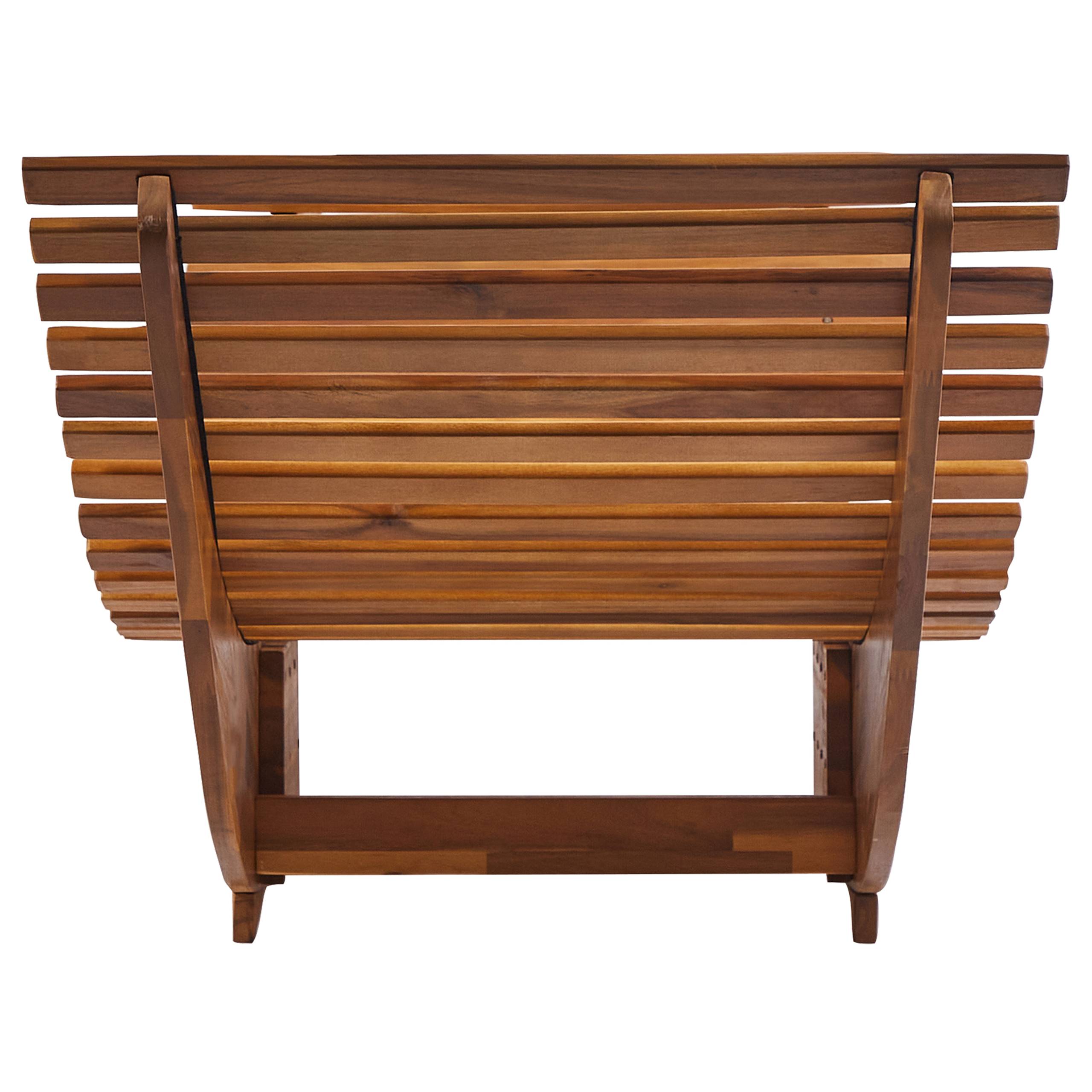 Beliani - Chaise longue Acacia Bleu BRESCIA PREMIUM - Beliani - Image 6