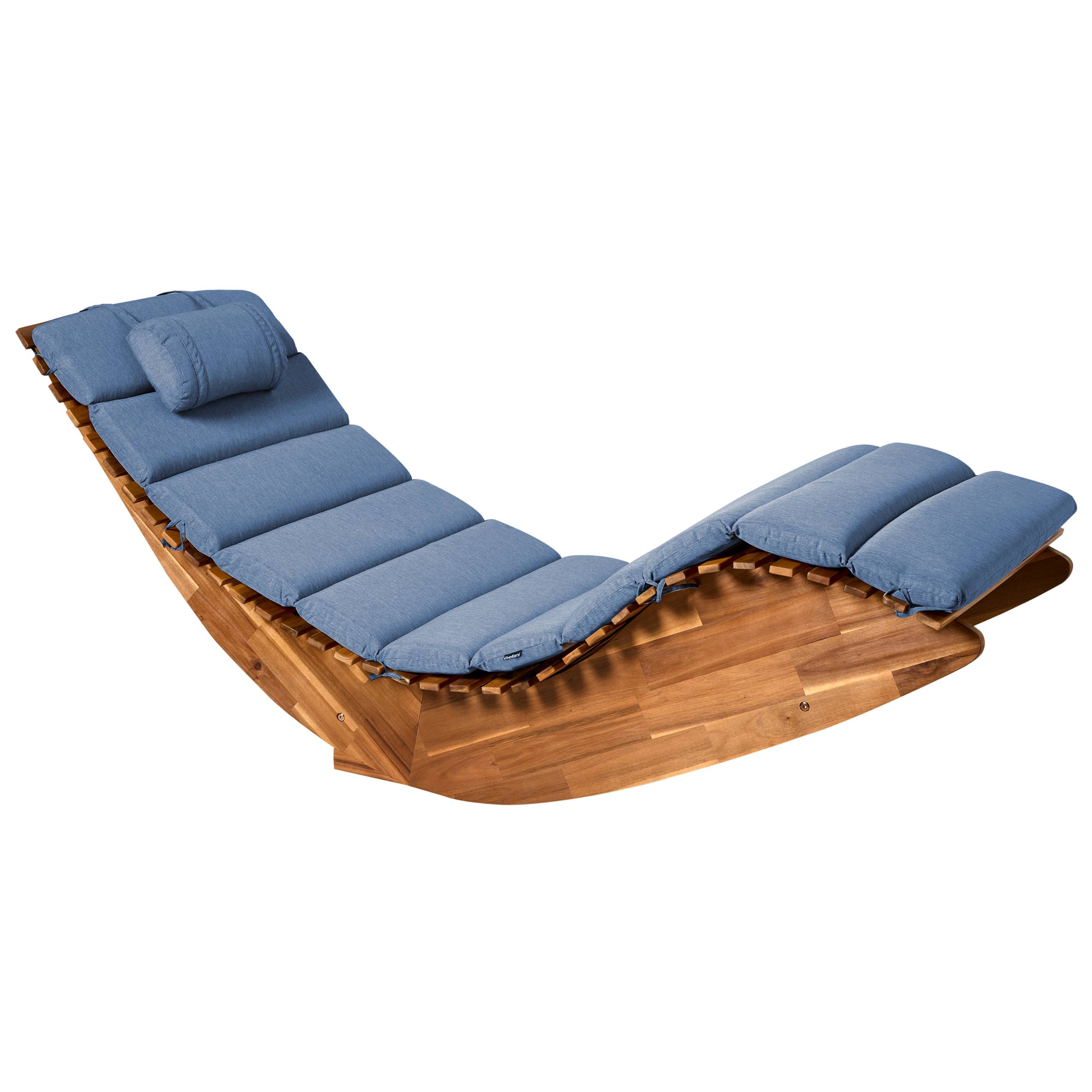Beliani - Chaise longue Acacia Bleu BRESCIA PREMIUM - Beliani - Image 2