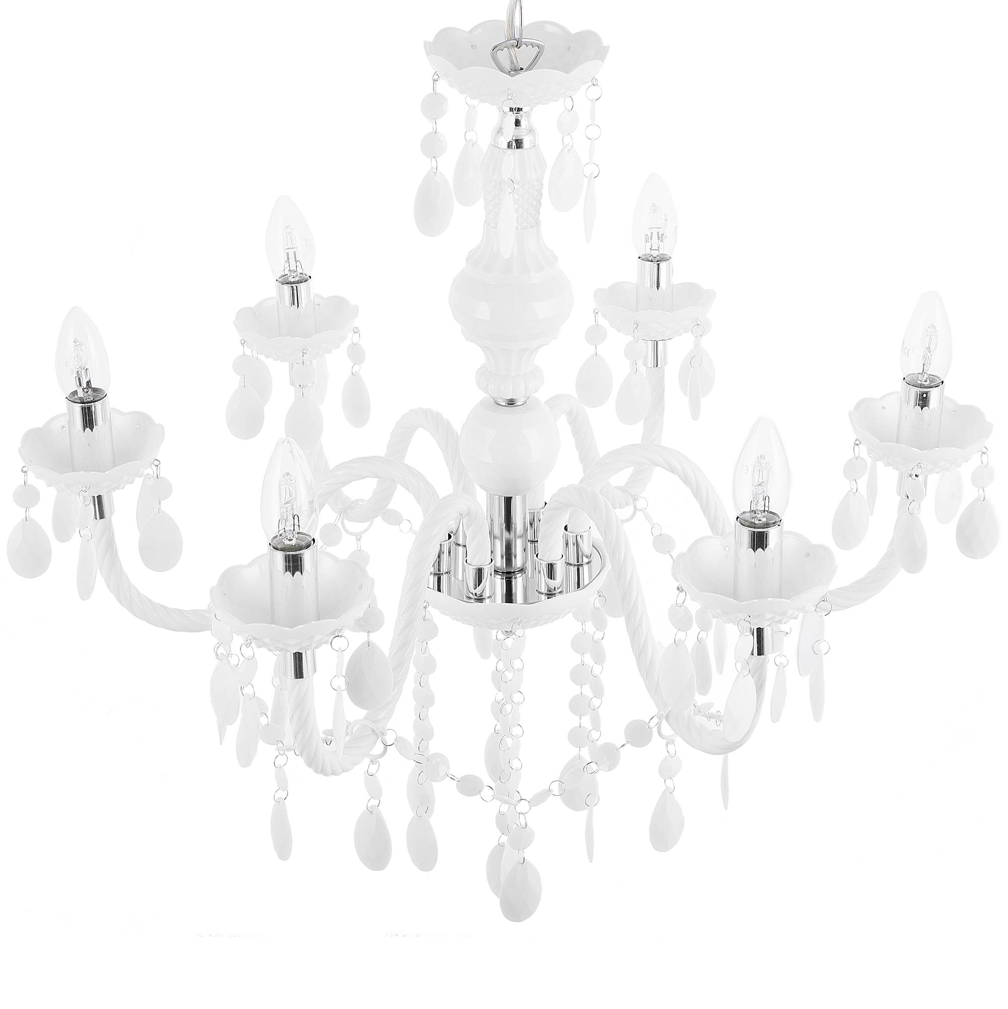 Beliani - Lampe suspension Matière synthétique Blanc KALANG - Beliani - Image 5
