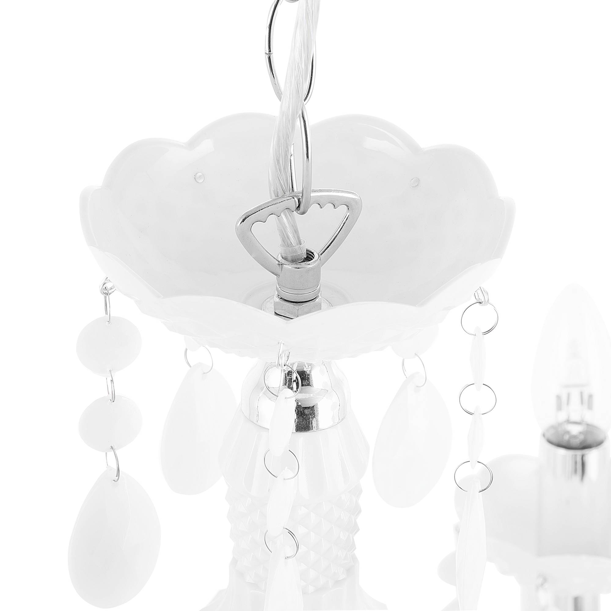Beliani - Lampe suspension Matière synthétique Blanc KALANG - Beliani - Image 8