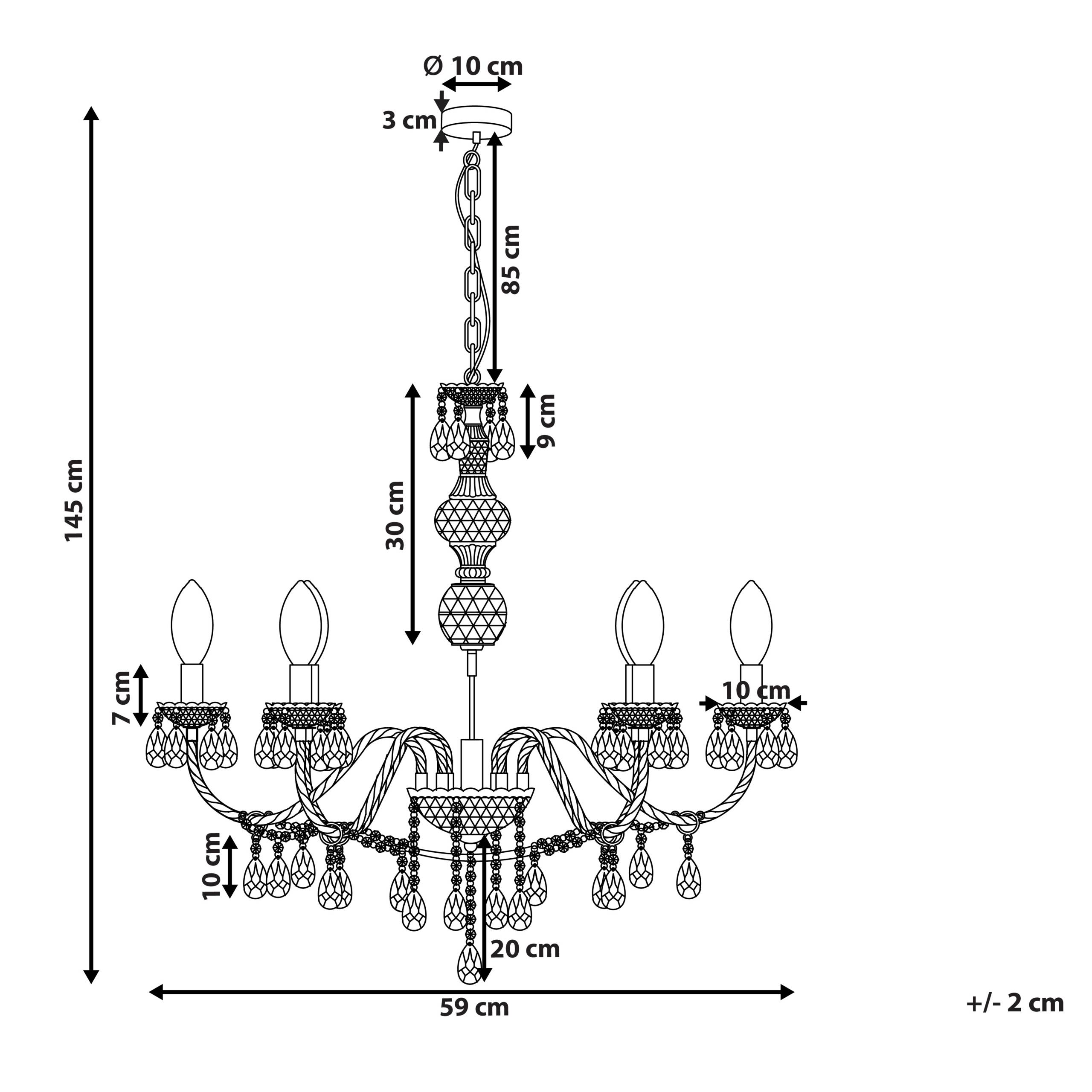 Beliani - Lampe suspension Matière synthétique Blanc KALANG - Beliani - Image 3