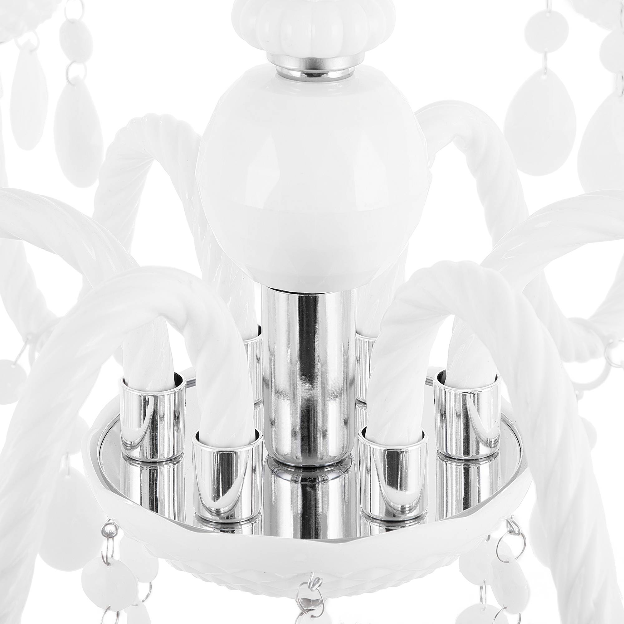 Beliani - Lampe suspension Matière synthétique Blanc KALANG - Beliani - Image 7