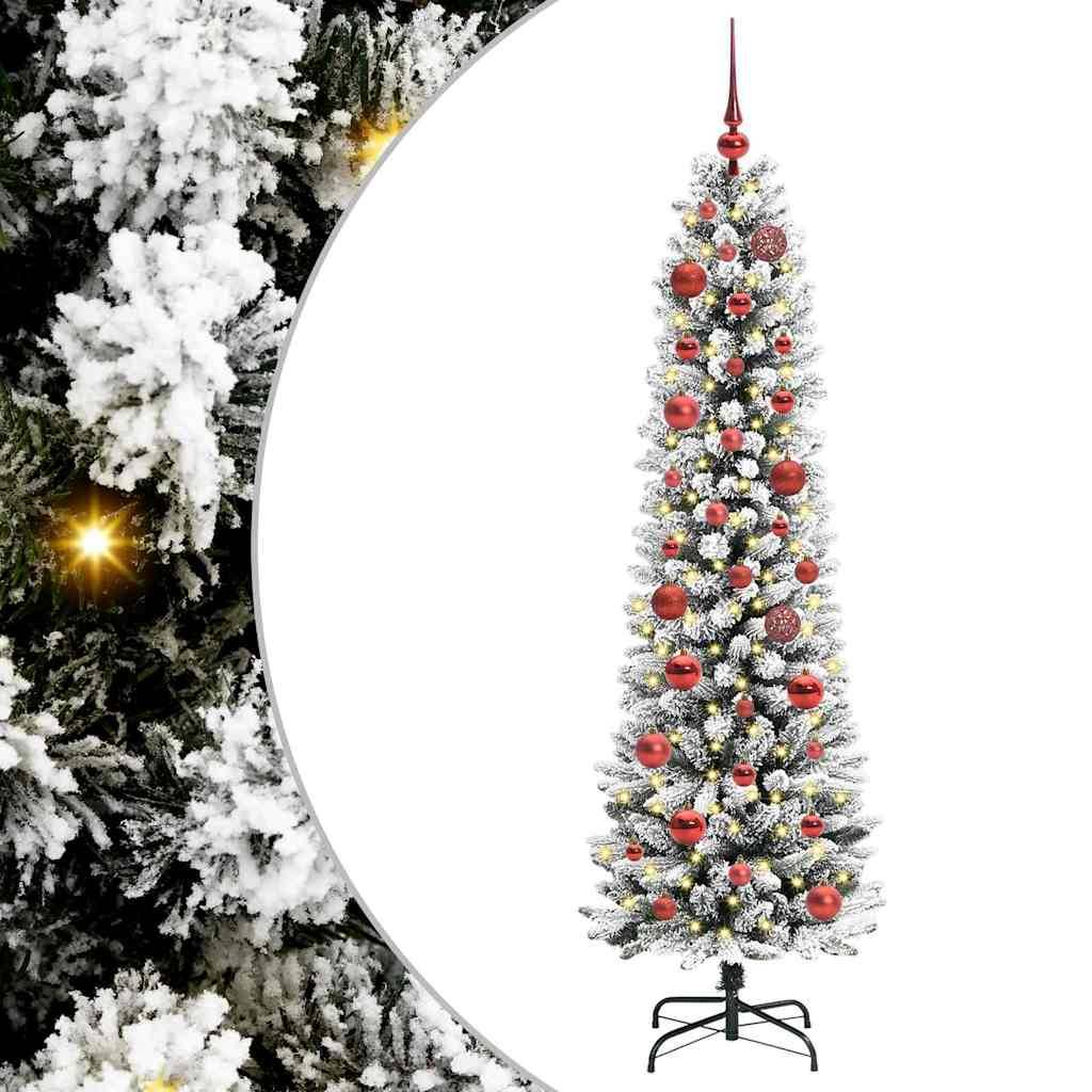 Sapin de Noël | Arbre de Noël artificiel Blanc 150 cm PVC, métal et plastique Maison Chic - Image 1