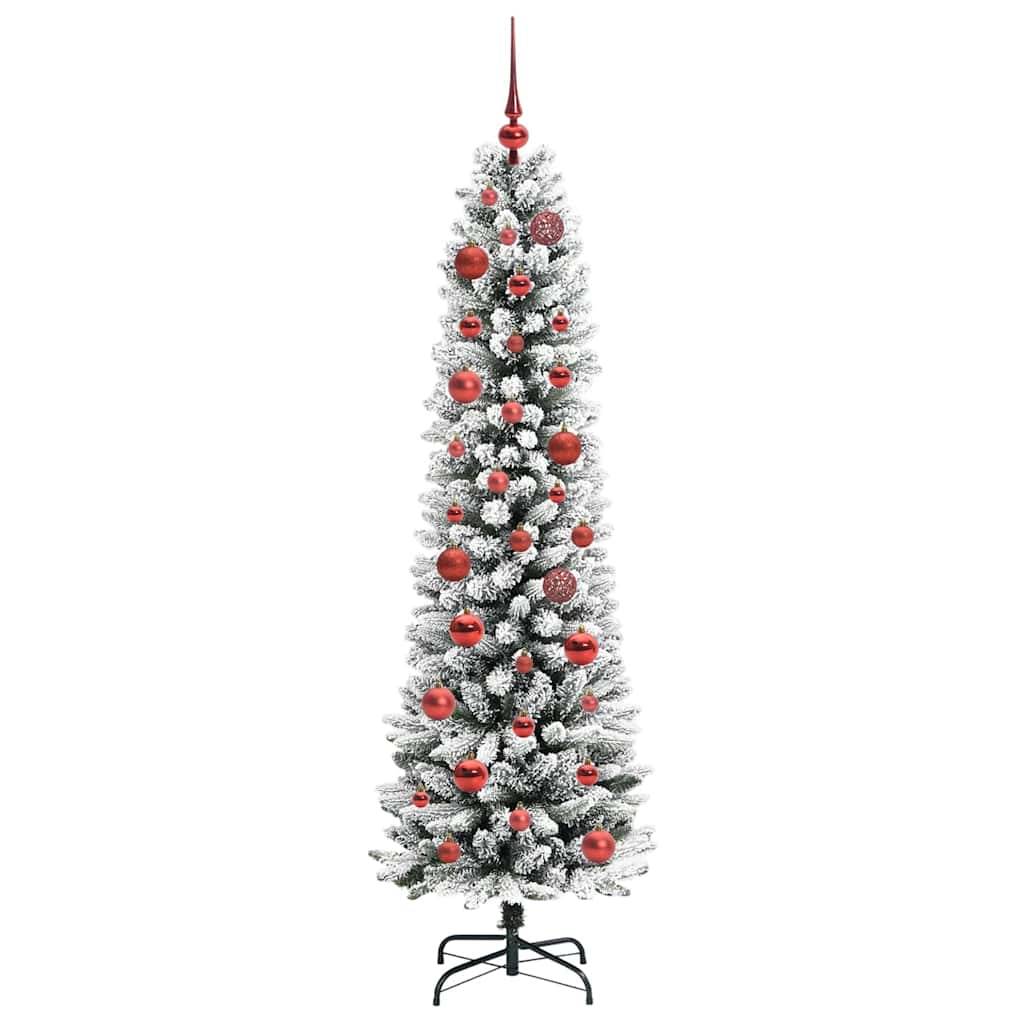 Sapin de Noël | Arbre de Noël artificiel Blanc 150 cm PVC, métal et plastique Maison Chic - Image 4