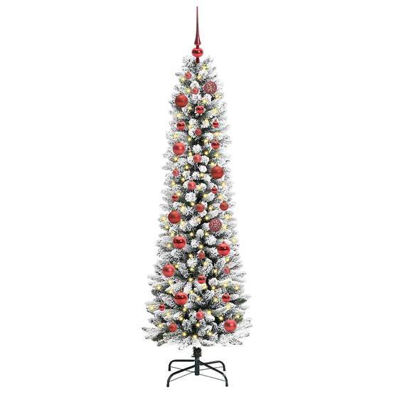 Sapin de Noël | Arbre de Noël artificiel Blanc 150 cm PVC, métal et plastique Maison Chic - Image 3