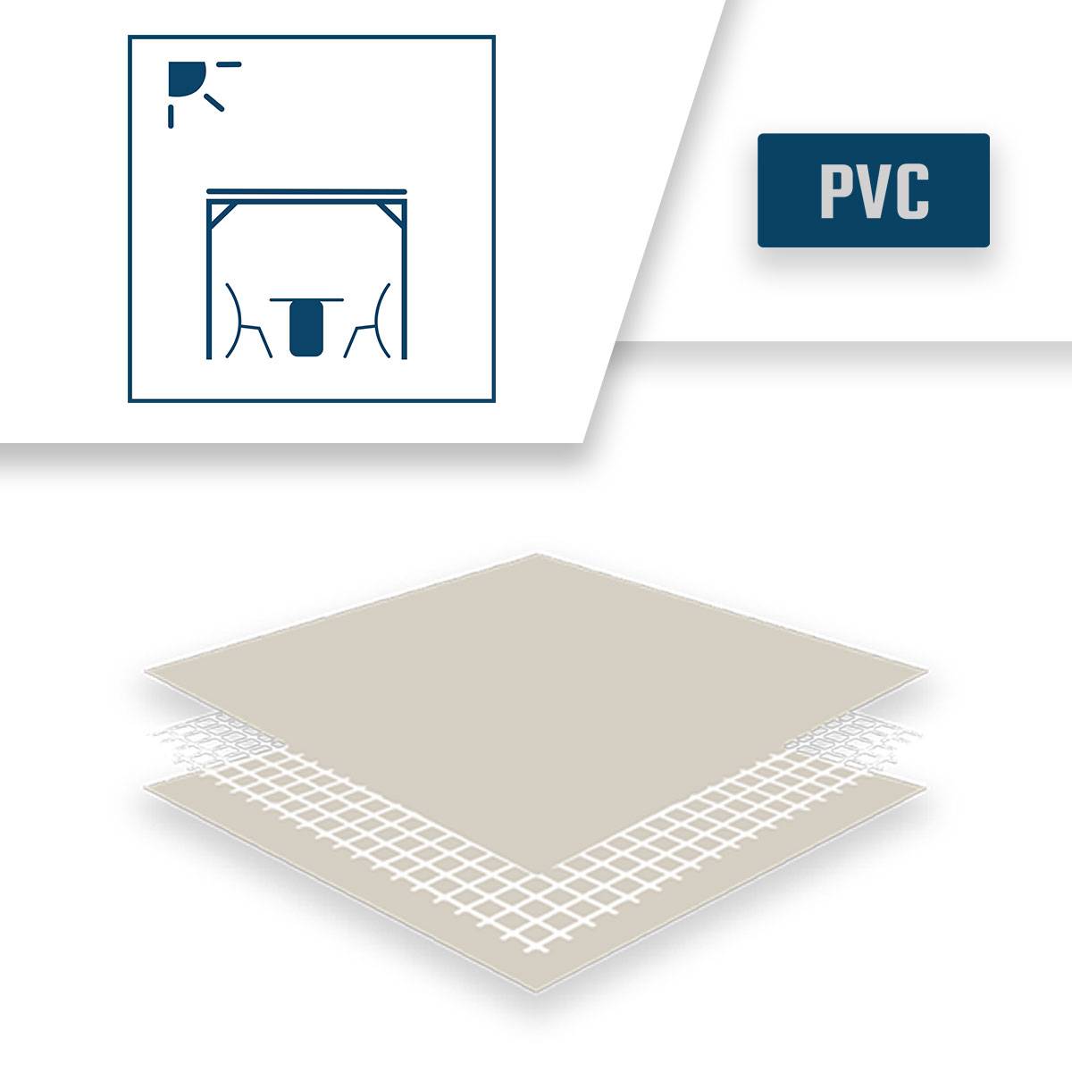 Tecplast - Pack Toile Pergola Ivoire 3x4 m + Sandow Blanc 20m - Bâche Pergola prête à poser XP640PR Garantie 10 ans TECPLAST - Image 6