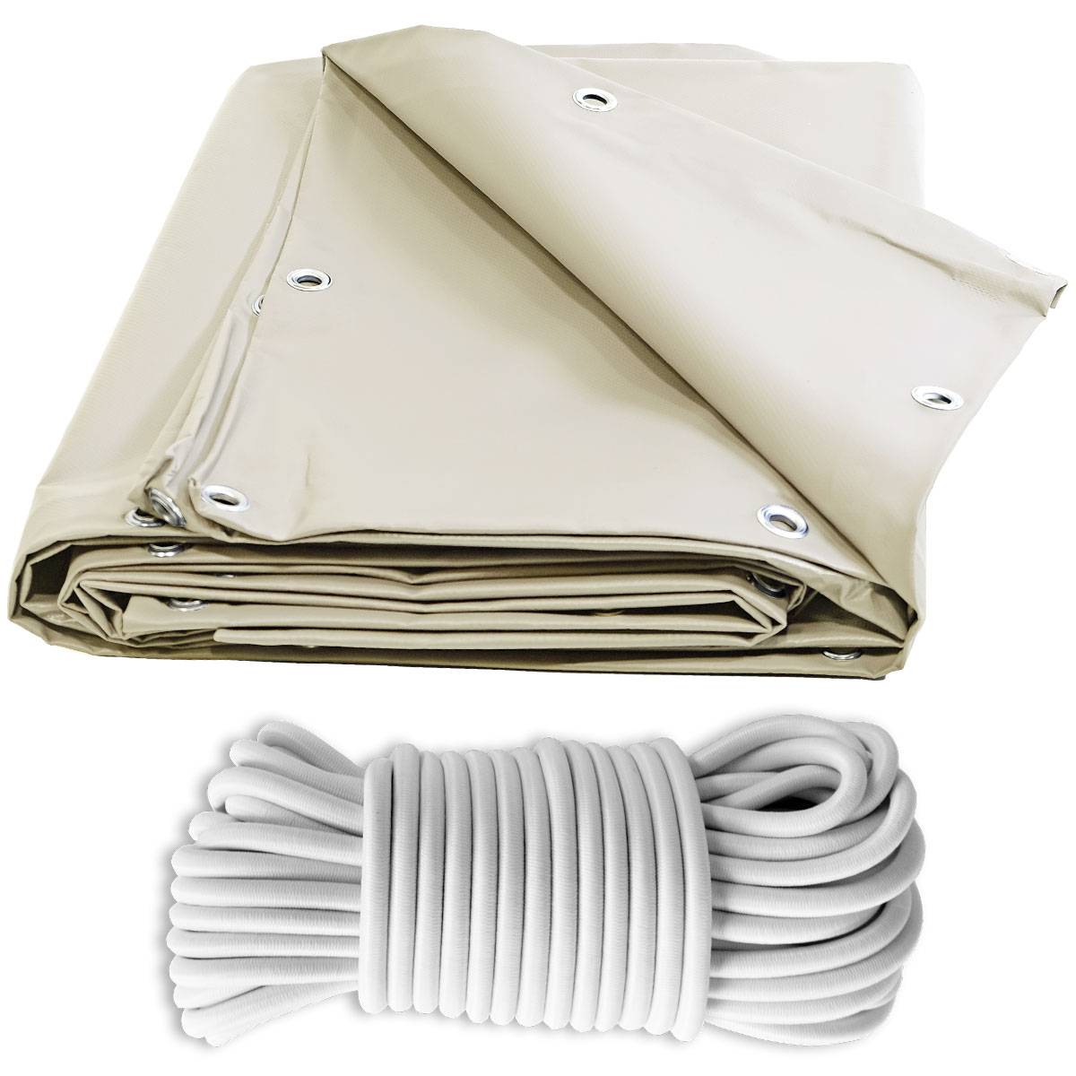 Tecplast - Pack Toile Pergola Ivoire 3x4 m + Sandow Blanc 20m - Bâche Pergola prête à poser XP640PR Garantie 10 ans TECPLAST - Image 1
